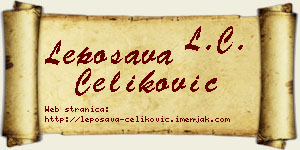 Leposava Čeliković vizit kartica